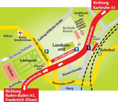 Lageplan des Landratsamt Rastatt